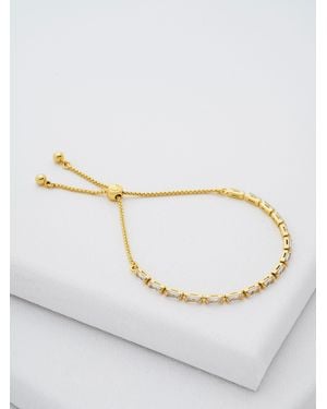 Ted Baker Tone Isela Kristall Baguette Slinky Verstellbares Armbandeinheitsgröße - Mettallic