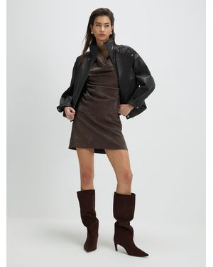 River Island Minirock Aus Lederimitat - Schwarz