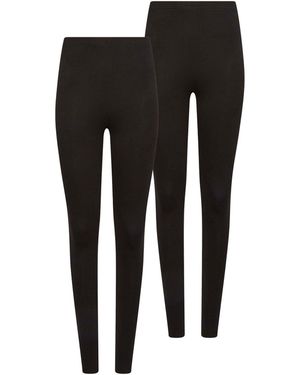 M Com Basic Leggings 2 Pack - Black
