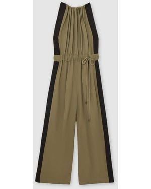 Reiss Color Block Gathered Wide-leg Jumpsuit - Green