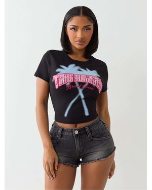 TRUE RELIGION Palm Tree Baby T-Shirt - Blue