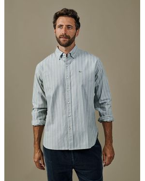 aubi Walesby Lightweight Relaxed Oxford Shirt - Gray