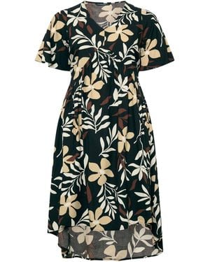 Evans Printed Hi Lo Dress - Green