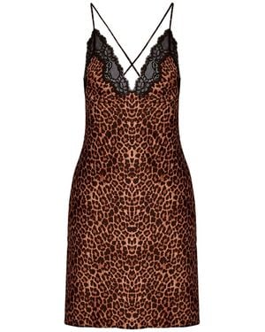 Hunkemöller Leopard Gabrielle Slip Dress - Brown