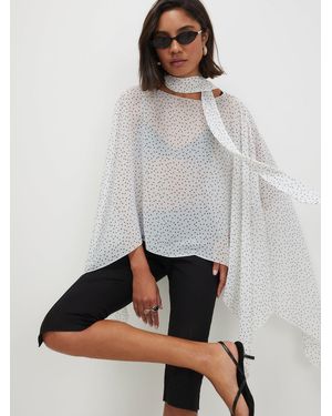 River Island Polka Dot Neck Cape Ponchos - Gray