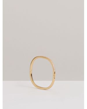 Reiss Myles Hinged Crystal Cuff - Natural