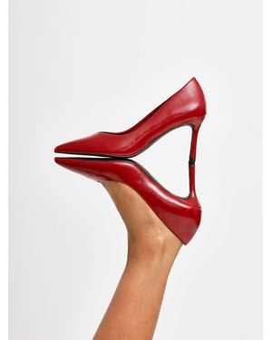 Linzi Classic V-Cut Vamp Court Shoes - Red