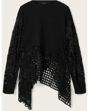AllSaints Malorie Long Sleeve Top - Black