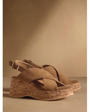 Russell & Bromley Brooke Wedge Sandals - Brown