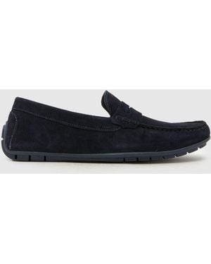 schuh Rust Suede Driver Shoes - Blue