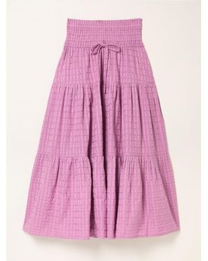 FatFace Billy Lilac Midi Skirt - Pink