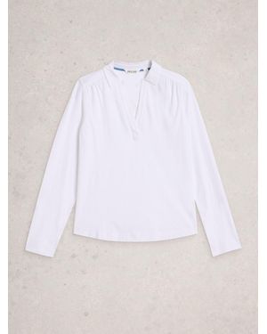 White Stuff Allie Jersey Texture Shirt - White
