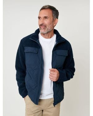 Saltwell Quilted Borg Jacket - Blue