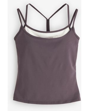 OSIA Chocolate Tipped Double Layer Vest - Purple