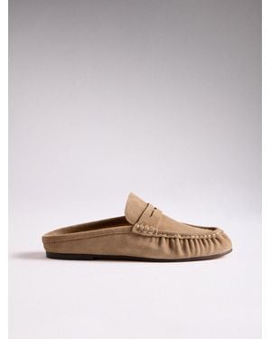 The Set Premium Leather Suede Backless Loafers - Multicolour