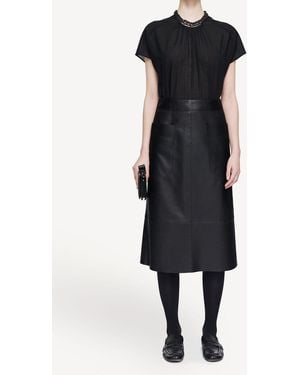 JOSEPH Blomfield Midirock Aus Leder - Schwarz