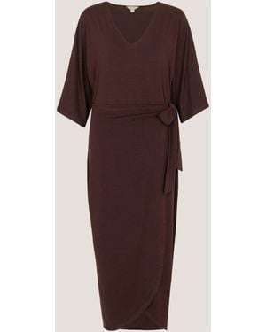 Monsoon Callie Thorpe Jersey Midi Wrap Dress - Brown