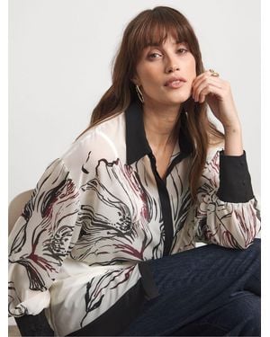 Joanna Hope Printed Shirt - Brown