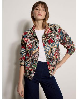 Apricot Novelty Card Pack Jacquard Jacket - Blue