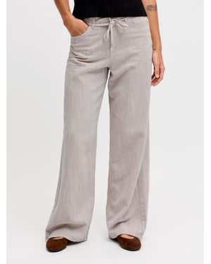 JJXX Linen Twill Trouser With String Belt - Natural