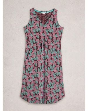 White Stuff Heidi 100% Cotton Jersey Dress - Pink