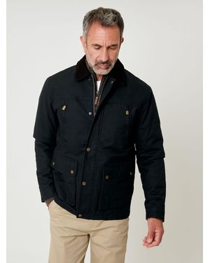 Saltwell Coated Cord Collar Jacket - Black