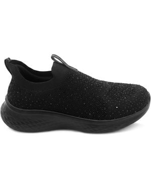 Pavers Wide Fit Memory Foam Easy Step - Black