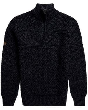 Superdry Jacob Henley Sweater - Blue