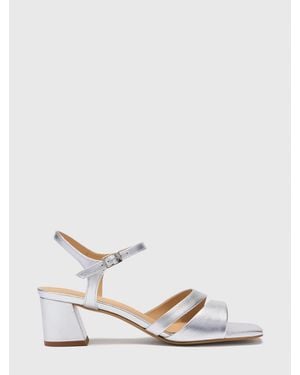 Whistles Cutout Block Heel Sandals - White