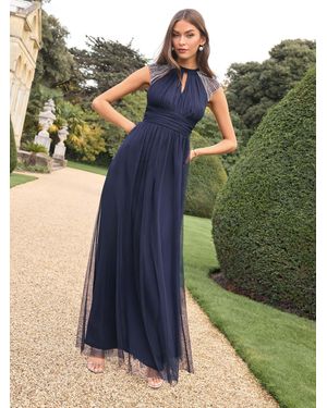 Lipsy Bridesmaid Embellsihed Detail Maxi Dress - Green
