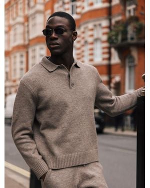 Mauvais Montreux Knit Button Up Sweater - Brown