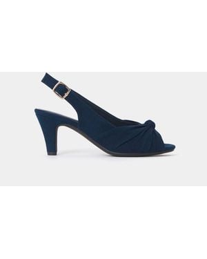 JD Williams Wide Fit Peep Toe Heels - Blue