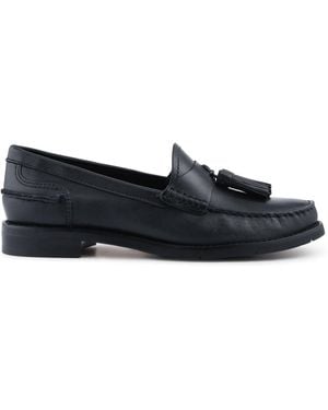 Jones Bootmaker Tiffany Smart Leather Moccasins - Black
