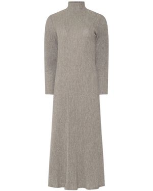 M Com Soft Touch Fit & Flare Dress - Gray