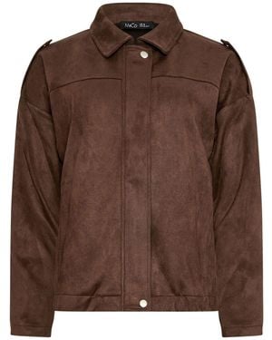 M Com Suede Bomber Jacket - Brown
