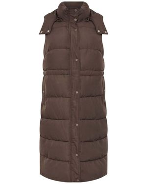 Evans Maxi Gilet - Brown