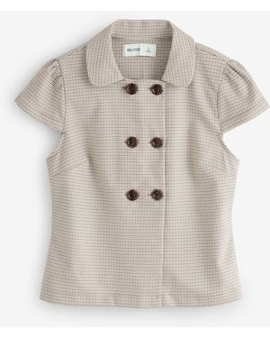 Hollister Short Sleeve Peacoat Shirt - White