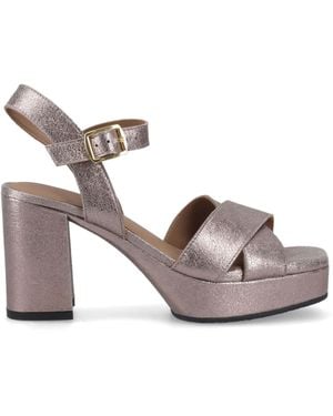 Hush Puppies Hush Puppies Ophelia Leather Heel Sandals - Metallic