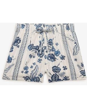 Superdry Cotton Broderie Beach Shorts - White