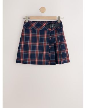 Next Check Kilt Mini Skirt - Blue
