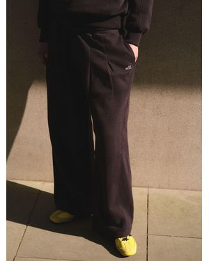 Self Chocolate Balloon Leg Sweatpants - Black