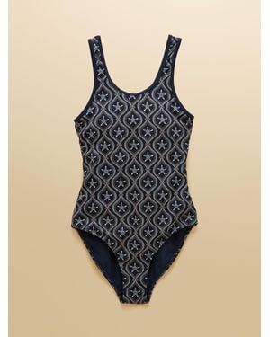 Joules High Neck Swimsuit - Blue