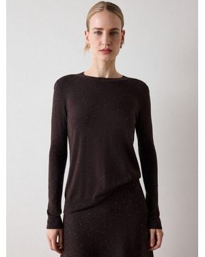 Whistles Annie Sparkle Crew Neck Jumper - Black