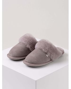 Just Sheepskin Ladies Duchess Sheepskin Slipper - Gray
