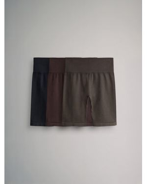 The Set 3 Pack Active Ribbed Cycle Short - Gray