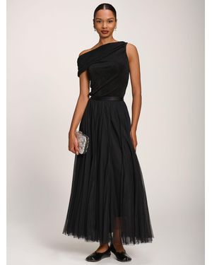 Jolie Moi Tulle Godet Maxi Skirt - Black
