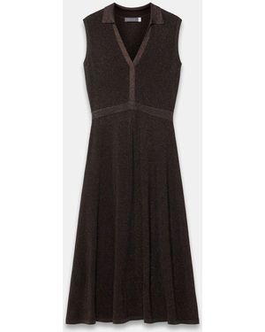 Mint Velvet Knit Midi Dress - Black