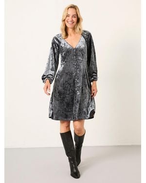 FatFace Fatface Em Velvet Mini Dress - Black