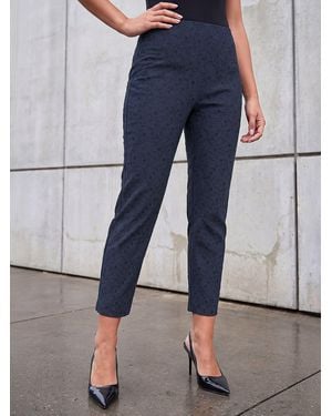 Roman Jacquard Texture Pants - Blue