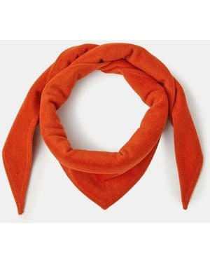 Accessorize Large Knitted Triangle Scarf - Orange